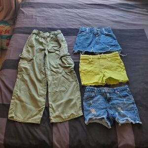 Cat And Jack Kids Size 8 Medium Clothing Set Bundle Pants, Shorts, Skirt